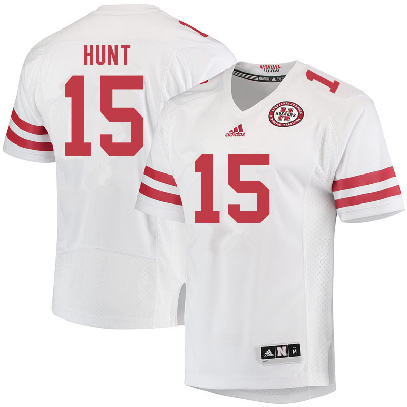 Men #15 Andre Hunt Nebraska Cornhuskers College Football Jerseys Sale-White - Click Image to Close